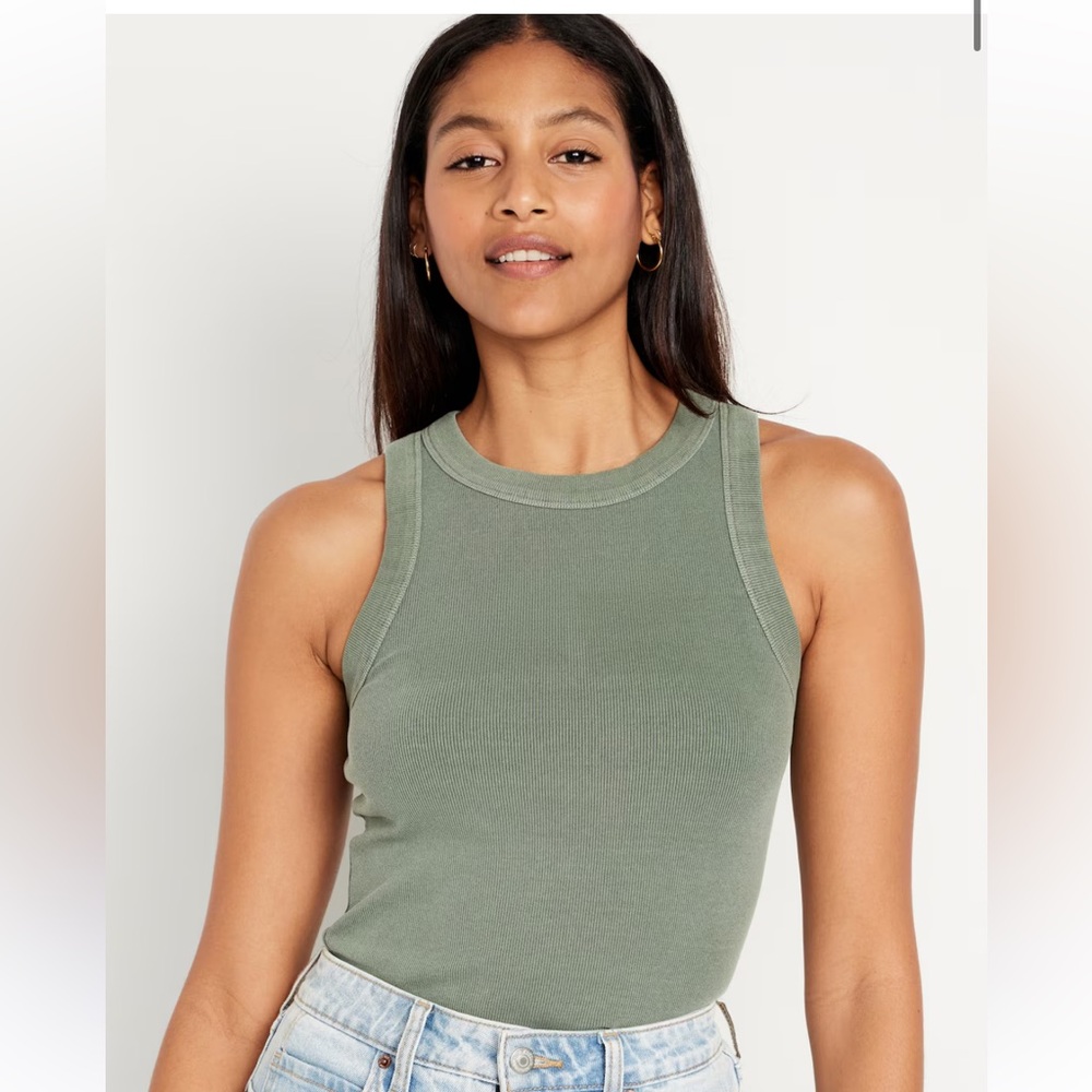 Old Navy Snug Rib Knit Crop Tank Tops—set of 6–size XL.